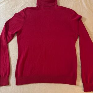Red Lauren Ralph Lauren Turtleneck Silk Blend Sweater
